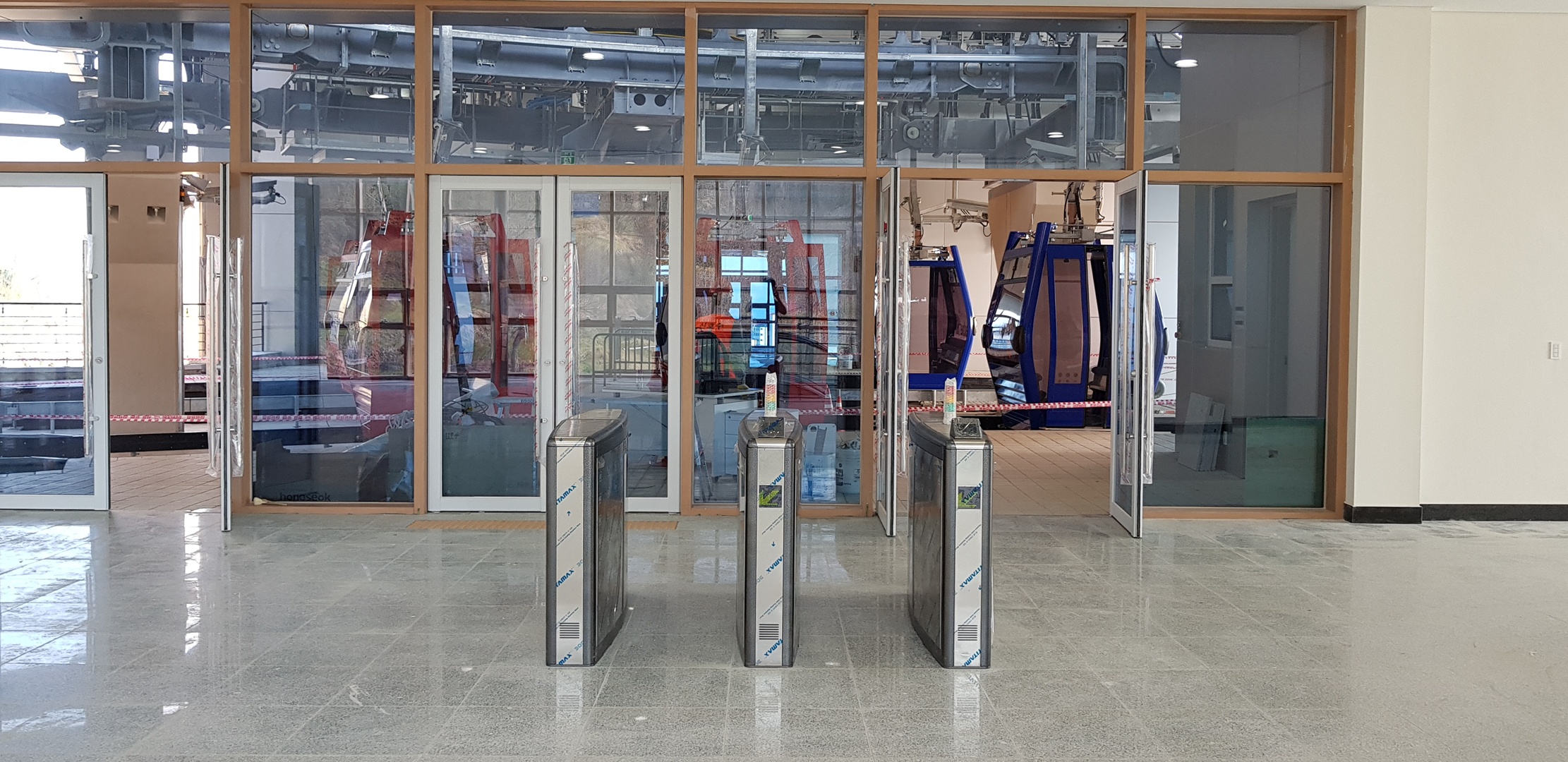 사천케이블카 플랩게이트 설치